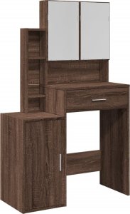 vidaXL Toaletka z szafką, brązowy dąb, 80x35x132 cm 2