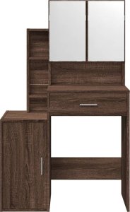 vidaXL Toaletka z szafką, brązowy dąb, 80x35x132 cm 5