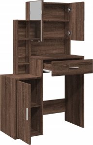 vidaXL Toaletka z szafką, brązowy dąb, 80x35x132 cm 8