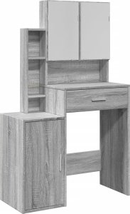 vidaXL Toaletka z szafką, szary dąb sonoma, 80x35x132 cm 2