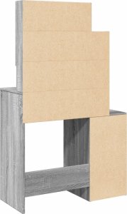 vidaXL Toaletka z szafką, szary dąb sonoma, 80x35x132 cm 7