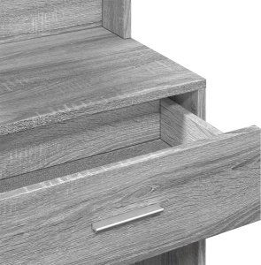 vidaXL Toaletka z szafką, szary dąb sonoma, 80x35x132 cm 10