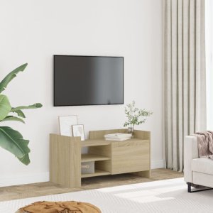 vidaXL Szafka pod TV, dąb sonoma, 80x35x40 cm, materiał drewnopochodny 1