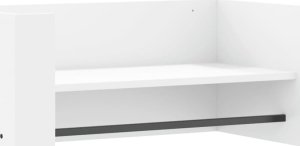 vidaXL Półka wisząca, biała, 70,5x35x30,5 cm, materiał drewnopochodny 2