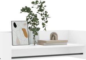 vidaXL Półka ścienna, biała, 100x35x30,5 cm, materiał drewnopochodny 3