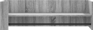 vidaXL Półka ścienna, szary dąb sonoma, 100x35x30,5 cm 4