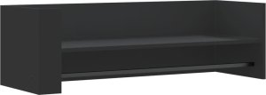 vidaXL Półka ścienna, czarna, 100x35x30,5 cm, materiał drewnopochodny 2