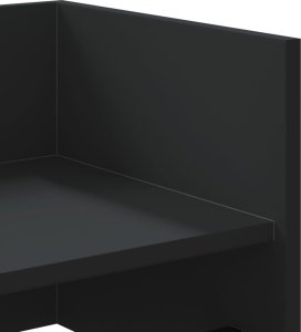 vidaXL Półka ścienna, czarna, 100x35x30,5 cm, materiał drewnopochodny 7