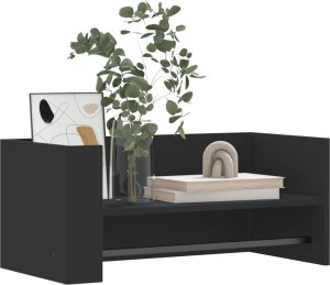 vidaXL Półka ścienna, czarna, 70,5x35x30,5 cm, materiał drewnopochodny 3