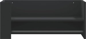 vidaXL Półka ścienna, czarna, 70,5x35x30,5 cm, materiał drewnopochodny 4