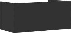 vidaXL Półka ścienna, czarna, 70,5x35x30,5 cm, materiał drewnopochodny 6