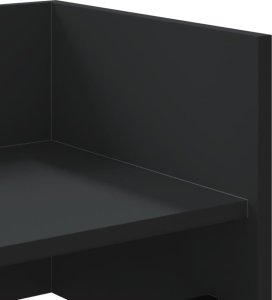 vidaXL Półka ścienna, czarna, 70,5x35x30,5 cm, materiał drewnopochodny 7