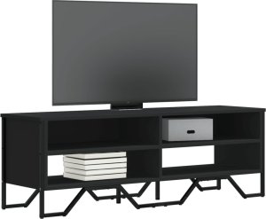 vidaXL Szafka pod TV, czarna, 122x34x41 cm, materiał drewnopochodny 1