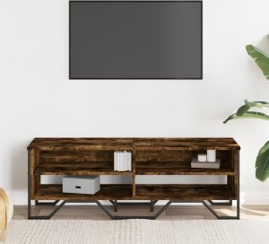 vidaXL Szafka pod TV, przydymiony dąb, 122x34x41 cm 3
