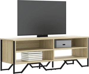 vidaXL Szafka pod TV, dąb sonoma, 122x34x41 cm materiał drewnopochodny 1