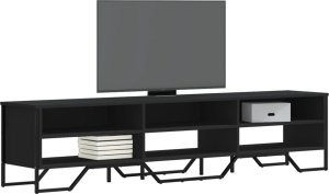 vidaXL Szafka pod TV, czarna, 180x34x41 cm, materiał drewnopochodny 1