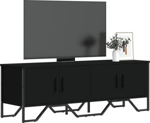 vidaXL Szafka pod TV, czarna, 122x34x41 cm, materiał drewnopochodny 1