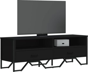 vidaXL Szafka pod TV, czarna, 122x34x41 cm, materiał drewnopochodny 1