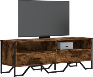 vidaXL Szafka pod TV, przydymiony dąb, 122x34x41 cm 1