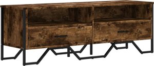 vidaXL Szafka pod TV, przydymiony dąb, 122x34x41 cm 2