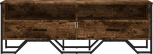 vidaXL Szafka pod TV, przydymiony dąb, 122x34x41 cm 4