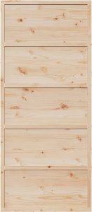 vidaXL Drzwi przesuwne, 90x208 cm, lite drewno sosnowe 4