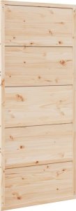 vidaXL Drzwi przesuwne, 90x208 cm, lite drewno sosnowe 6