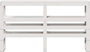 vidaXL Wezgłowie do łóżka, z półkami, białe, 140 cm, drewno sosnowe 3