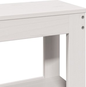 vidaXL Wezgłowie do łóżka, z półkami, białe, 140 cm, drewno sosnowe 7