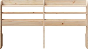 vidaXL Wezgłowie do łóżka, z półkami, 160 cm, lite drewno sosnowe 3