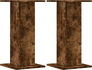 vidaXL Podstawki pod głośniki, 2 szt., przydymiony dąb, 30x30x60 cm 2