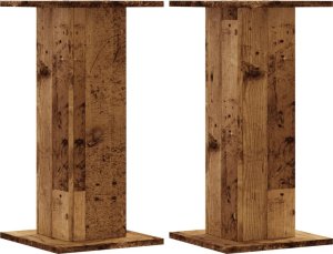 vidaXL Podstawki pod głośniki, 2 szt., stare drewno, 30x30x60 cm 2