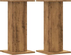 vidaXL Podstawki pod głośniki, 2 szt., dąb artisan, 30x30x60 cm 2