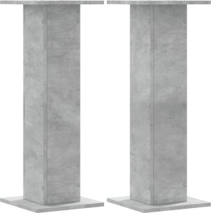 vidaXL Podstawki pod głośniki, 2 szt., szarość betonu, 30x30x80 cm 2