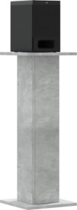 vidaXL Podstawki pod głośniki, 2 szt., szarość betonu, 30x30x80 cm 3