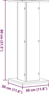 vidaXL Podstawki pod głośniki, 2 szt., szarość betonu, 30x30x80 cm 9