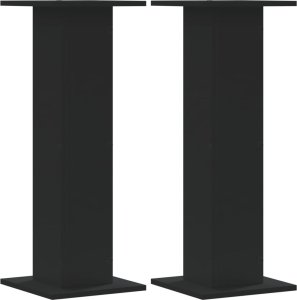 vidaXL Podstawki pod głośniki, 2 szt., czarne, 30x30x80 cm 2