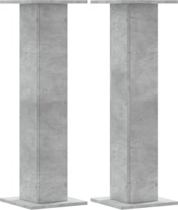 vidaXL Podstawki pod głośniki, 2 szt., szarość betonu, 30x30x95 cm 2