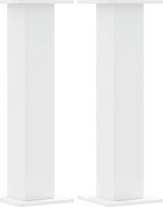 vidaXL Podstawki pod głośniki, 2 szt., białe, 30x30x95 cm 2