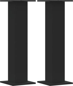vidaXL Podstawki pod głośniki, 2 szt., czarne, 30x30x95 cm 2