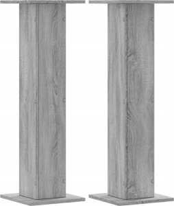 vidaXL Podstawki pod głośniki, 2 szt., szary dąb sonoma, 30x30x95 cm 2