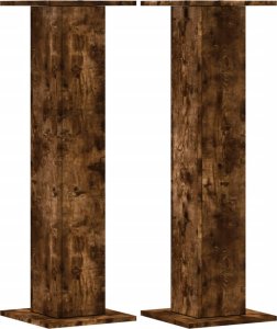 vidaXL Podstawki pod głośniki, 2 szt., przydymiony dąb, 30x30x95 cm 2