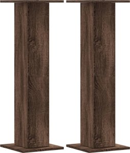 vidaXL Podstawki pod głośniki, 2 szt., brązowy dąb, 30x30x95 cm 2