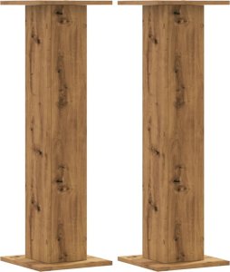 vidaXL Podstawki pod głośniki, 2 szt., dąb artisan, 30x30x95 cm 2