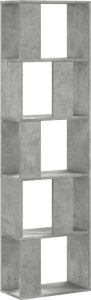 vidaXL 5-poziomowy regał na książki, szarość betonu, 45x23,5x162,5 cm 2