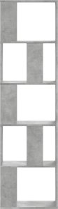 vidaXL 5-poziomowy regał na książki, szarość betonu, 45x23,5x162,5 cm 3