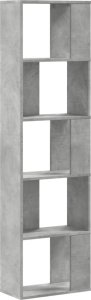 vidaXL 5-poziomowy regał na książki, szarość betonu, 45x23,5x162,5 cm 5