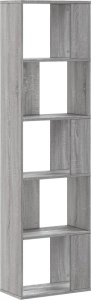 vidaXL 5-poziomowy regał na książki, szary dąb sonoma 45x23,5x162,5 cm 5