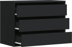 vidaXL Komoda, czarna, 80x41x58 cm, materiał drewnopochodny 5