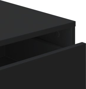 vidaXL Komoda, czarna, 80x41x58 cm, materiał drewnopochodny 8